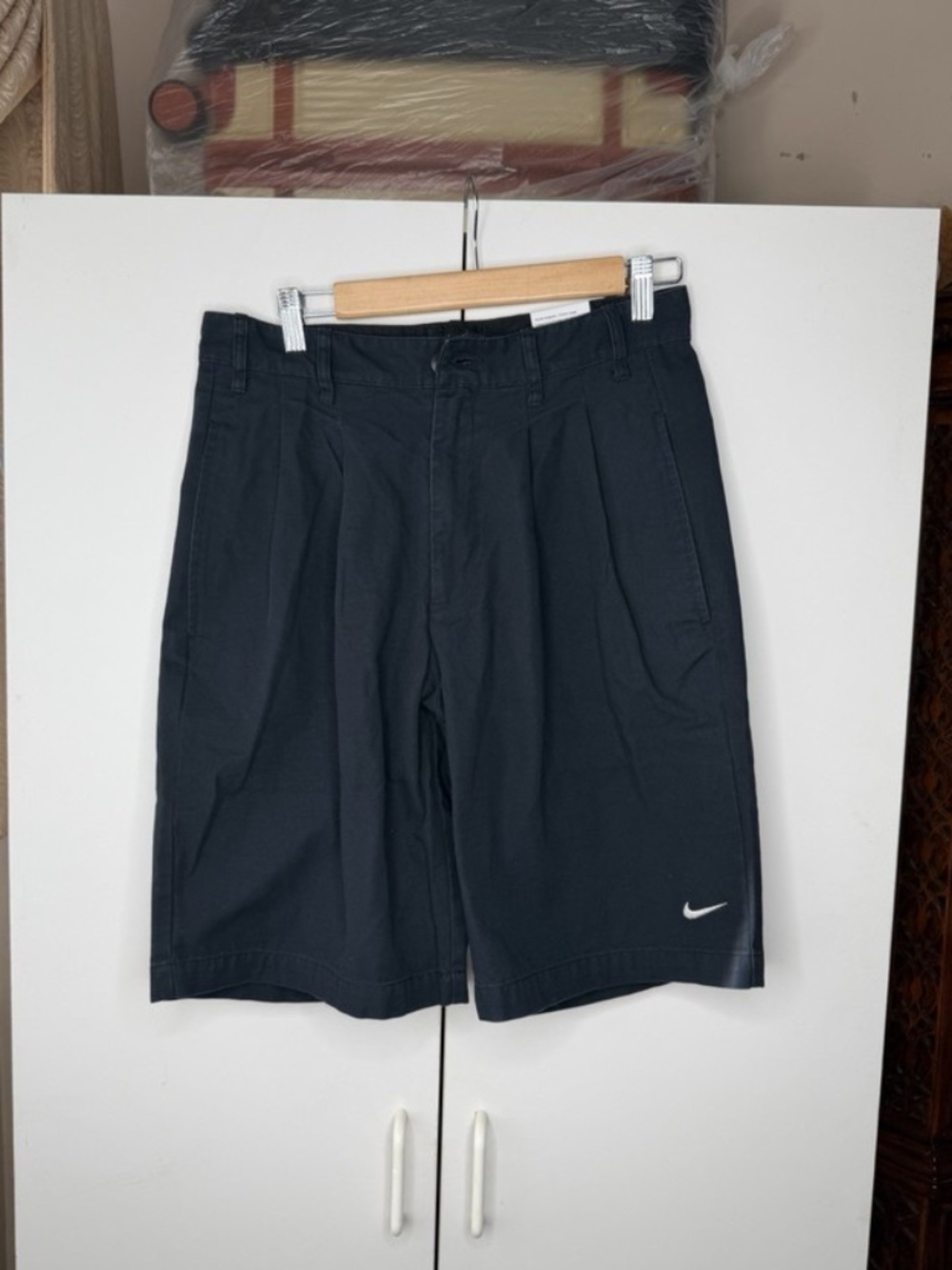 Nike Life Pleated Chino Shorts Mens Size 30 Loose Fit 10" DX0643-010 Black NEW